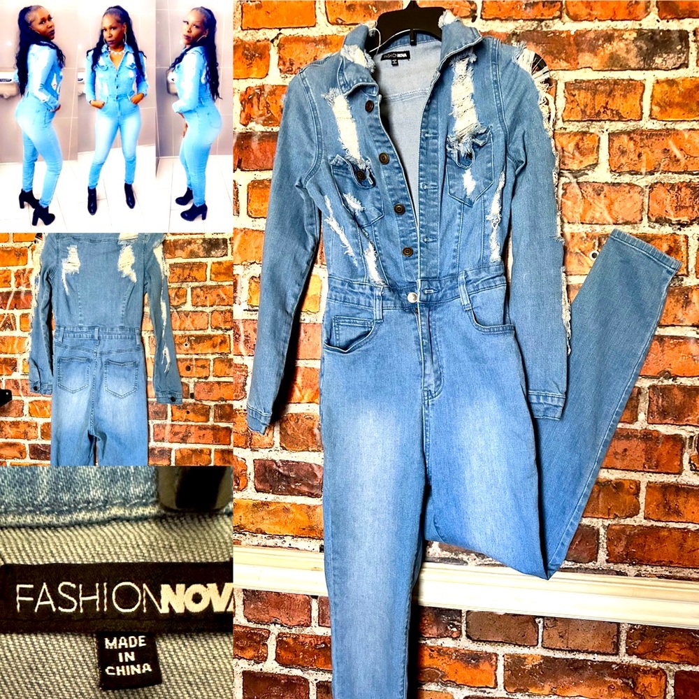 Fashion, nova size small jumpsuit, denim, Stonewash